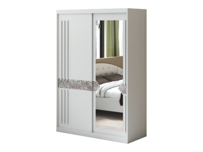 Dressing Atena AT-1, Alb, 150x215x59 cm, Usi culisante - imagine 2
