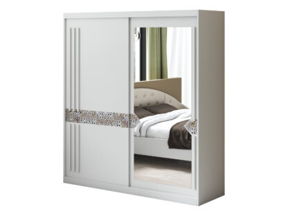 Dressing Atena AT-1, Alb, 200x215x59 cm, Usi culisante - imagine 2