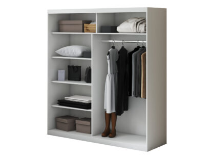 Dressing Atena AT-1, Alb, 200x215x59 cm, Usi culisante - imagine 3