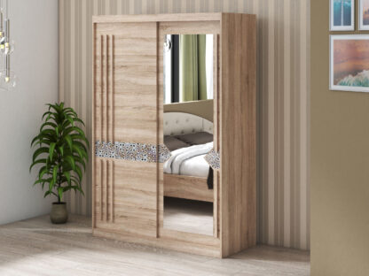 Dressing Atena AT-2, Sonoma, 150x215x59 cm, Usi culisante