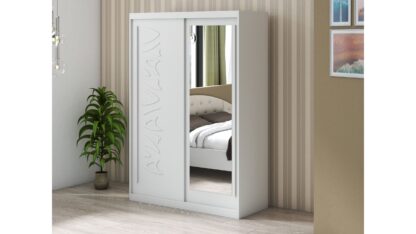 Dressing Tokyo TK-1, Alb, 150x215x59 cm, Usi culisante