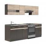 Bucatarie Silvia 240 cm SONOMA/WENGE - imagine 2