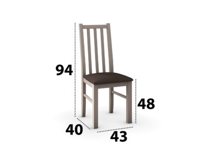 Set masa extensibila 120x150cm cu 4 scaune tapitate, MB-13 Max5 si S-38 Boss10 S6, sonoma, lemn masiv de fag, stofa - imagine 5