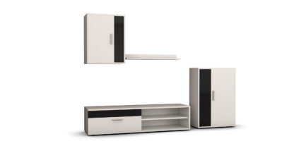 Biblioteca Mini Bucur alb/negru - imagine 3