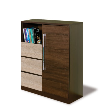 Comoda Dome DY1, culoare wenge, 85x105x42 cm - imagine 2
