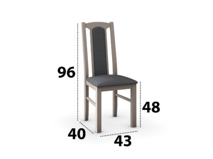 Set masa extensibila 120x150cm cu 4 scaune tapitate, MB-13 Max5 si S-37 Boss7 S11, sonoma, lemn masiv de fag, stofa - imagine 5
