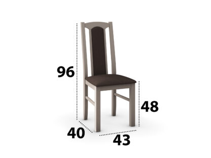 Set masa extensibila 120x150cm cu 6 scaune tapitate, MB-13 Max5 si S-37 Boss7 S6, sonoma, lemn masiv de fag, stofa - imagine 5