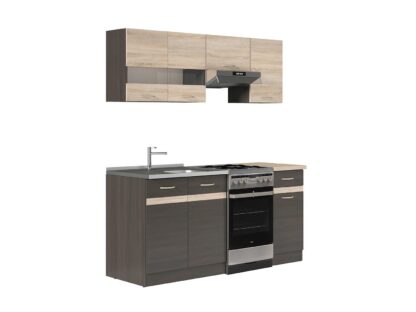 Bucatarie Silvia 170 cm Sonoma/Wenge - imagine 2