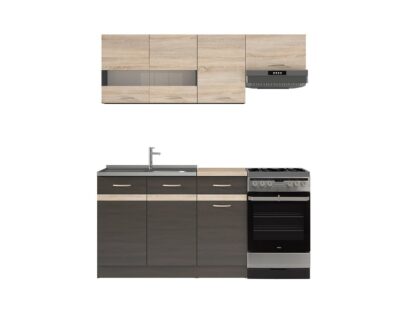 Bucatarie Silvia 170 cm Sonoma/Wenge - imagine 3