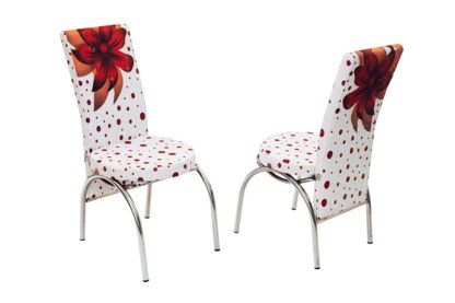Set masa mercan cu 6 scaune , crini rosii - imagine 2