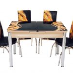 Set masa mercan cu 4 scaune , cercuri - imagine 4