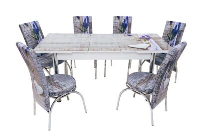Set masa mercan cu 6 scaune , lavanda - imagine 9