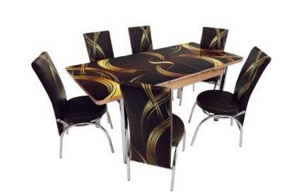 Set masa mercan cu 6 scaune , cercuri - imagine 8