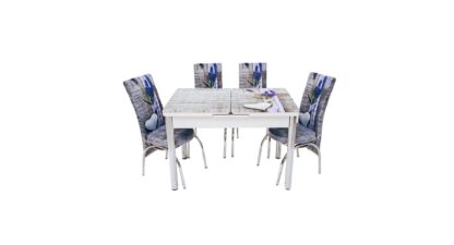 Set masa mercan cu 4 scaune , lavanda