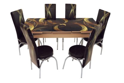 Set masa mercan cu 6 scaune , cercuri - imagine 6