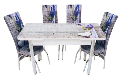 Set masa mercan cu 4 scaune , lavanda - imagine 7