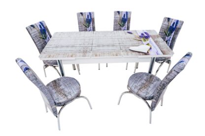 Set masa mercan cu 6 scaune , lavanda - imagine 6