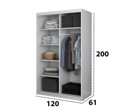 Dressing Nicu alb cu oglinda - imagine 3