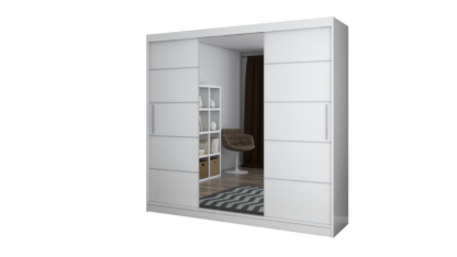 Dressing Iulian, alb cu oglinda 233 cm - imagine 2
