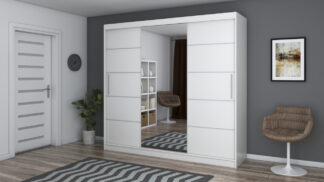 Dressing Iulian, alb cu oglinda 233 cm
