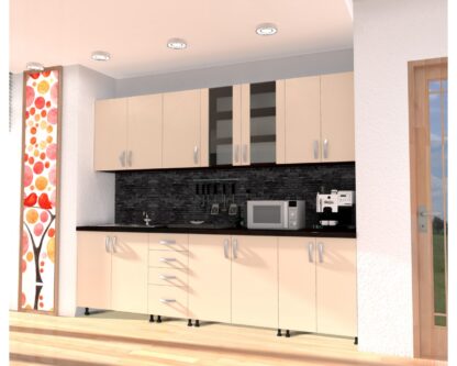 Bucatarie Zebra 2.6 metri PAL cappuccino - imagine 2