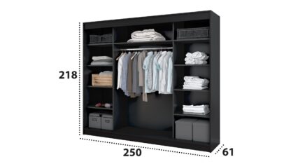 Dressing Iulia Negru 250 CM - imagine 4