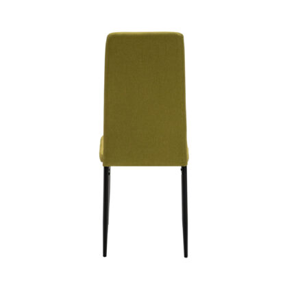 Scaun dining S-119, Verde, Stofa, Metal cromat - imagine 6