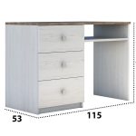 Birou Rares, culoare Ulm/Stejar, 115 CM - imagine 2