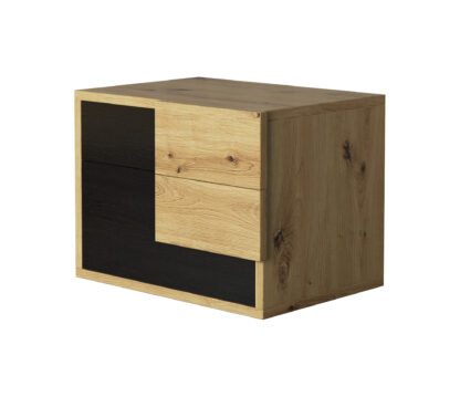 Noptiera Bali, culoare Sonoma/Negru, 40 CM