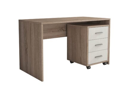 Birou Oscar, sonoma/alb, 120x60x70 cm