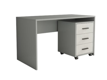 Birou Oscar, gri/alb, 120x60x70 cm - imagine 2