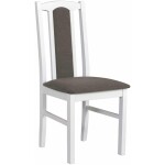 Set masa extensibila 160 x 240 cm cu 6 scaune tapitate, MB-21 Modena2 XL si S-37 Boss7 18A, Wotan/Bialy, lemn masiv de fag, stofa - imagine 5