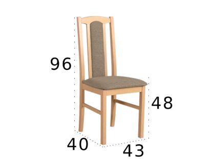 Scaun din lemn masiv de fag tapitat cu stofa S-37 Boss7 S27A, sonoma - imagine 2