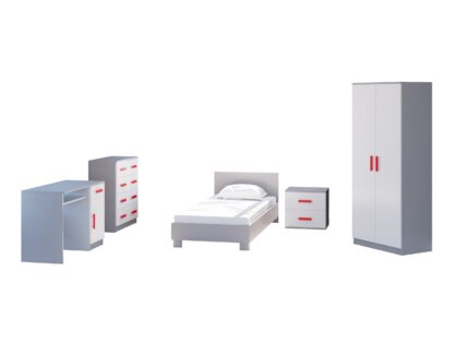 Set mobila Didi, 6 piese, culoare rosu - imagine 2