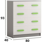 Set mobila Didi, 6 piese, culoare verde - imagine 8