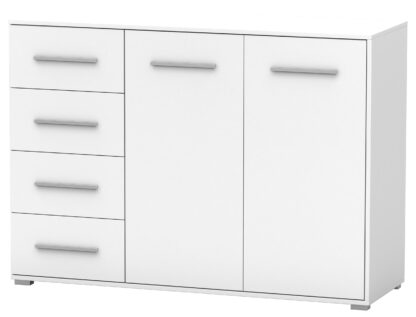 Comodă Stela, 135x95x45 cm, alb - imagine 4