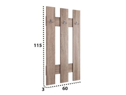 Cuier H1, 60x115x3 cm, culoare sonoma - imagine 3