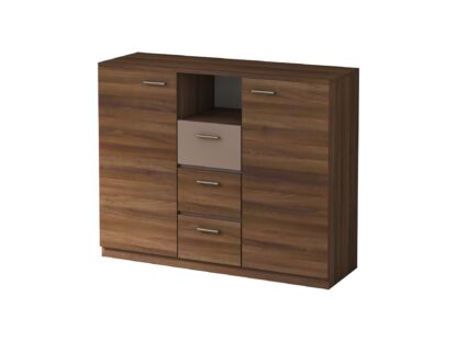 Set Dormitor Effect, Nuc, Dulap 150 cm, Pat 160x200 cm, 2 noptiere, comoda - imagine 6