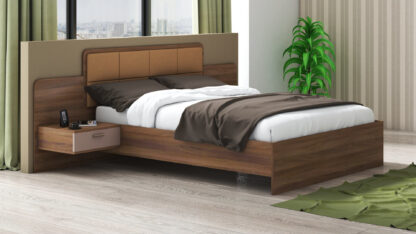 Set Dormitor Effect, Nuc, Dulap 150 cm, Pat 160x200 cm, 2 noptiere, comoda - imagine 2