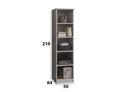 Dressing Stefan 1D, Alb, 50x210x64 cm - imagine 3