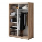 Set Dormitor Atena, Sonoma, Dulap 150 cm, Pat 160x200 cm, 2 noptiere, comoda - imagine 7