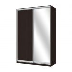 Dressing Fiona cu oglinda, wenge, 150x225x60 cm,2 usi culisante - imagine 2