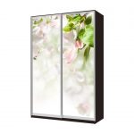 Dressing Flora cu fotoprint, wenge, 150x225x60 cm, 2 usi culisante - imagine 2