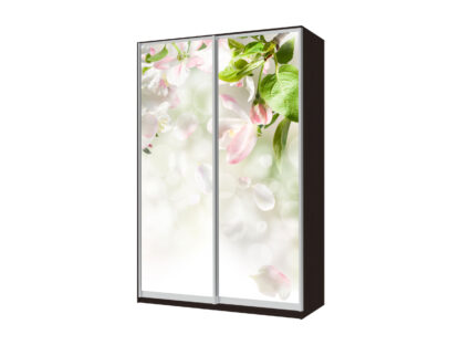 Dressing Flora cu fotoprint, wenge, 150x225x60 cm, 2 usi culisante - imagine 2