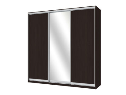Dulap Iris cu oglinda, wenge, 225x225x60 cm, 3 usi culisante - imagine 2