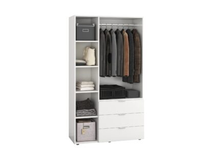 Dressing Oslo 3D, alb, 116x203x49 cm - imagine 3