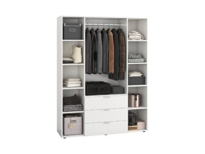 Dressing Oslo 4D, alb, 155x203x49 cm - imagine 3