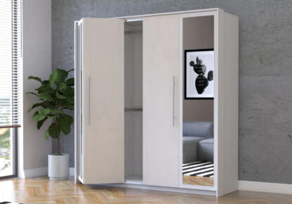 Dressing Anastasia 4D, alb mat/crem, 206x215x64 cm - imagine 2