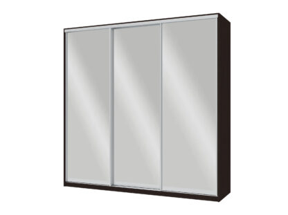 Dulap Lima cu oglinda, wenge, 225x225x60 cm, 3 usi culisante - imagine 3