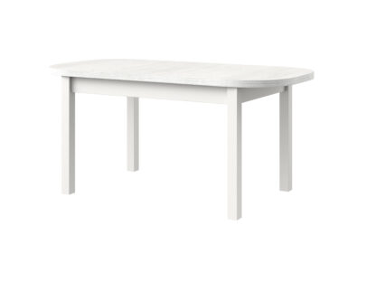 Masa extensibila 160x200 cm MB-12 Venus1, alb, lemn masiv de fag si PAL